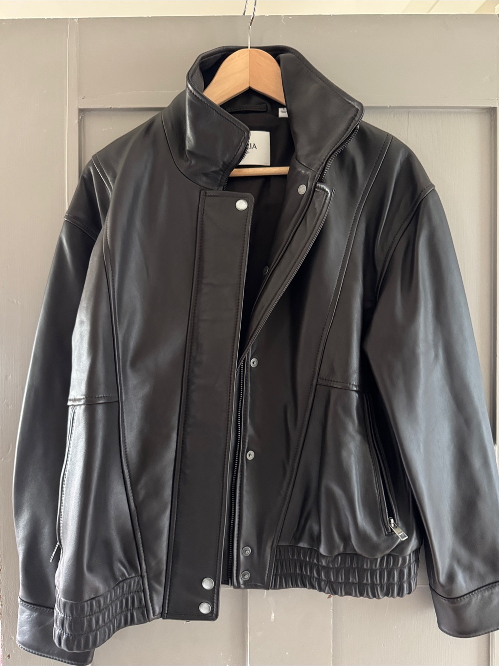 NWOT Aritzia Leather Bomber Jacket